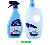 Felce Azzurra Ropa Planchado Paquete de prueba de agua perfumada para plancha 1 x 1000 ml + Apretto ayuda de planchado ligeramente fortalecedora 1 x 750 ml + llavero Beni Culinari gratis