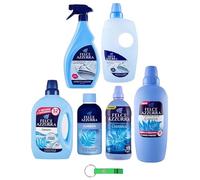 Felce Azzurra Set de Detergente perfumado Classico - Perfume para la colada - Suavizante - Agua aromática - 6 artículos del mismo aroma para ropa + llavero Beni Culinari gratis