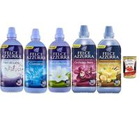 Felce Azzurra - Suavizante concentrado de 5 x 900 ml Fiori di Luna Classico Pura Freschezza Orchidea Nera Argan Vaniglia concentrado 45 lavados por botella + Polpa italiana gourmet