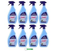 FELCE AZZURRA Vetri Multiuso - Limpiador de cristales (8 unidades, 750 ml, incluye llavero Beni Culinari gratuito)