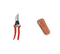 FELCO 2 Tijera de Podar Profesional Bypass 25 mm para Mano Derecha con Funda de Transporte FELCO 910 para Protección y Acceso Rápido