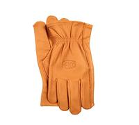 FELCO 703M Guantes de trabajo de cuero genuino (talla M, cuero de vaca resistente a perforaciones, guantes de jardín para trabajos de corte pesado, guantes de trabajo de color natural)