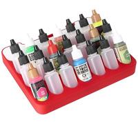 Feldherr Bastidor de Pintura 4l Really Useful Box - Inserto para 21 frascos (Ø 25 mm) + Compartimento para Accesorios - Compatible con Vallejo, Army Painter, Color:Cherry Red