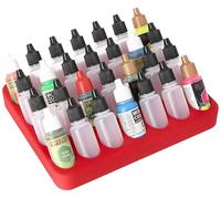 Feldherr Bastidor de Pintura 4l Really Useful Box - Inserto para 28 frascos (Ø 25 mm) - Compatible con frascos cuentagotas de Vallejo, Army Painter - transportable, Color:Cherry Red