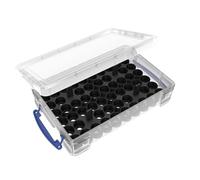 Feldherr Conjunto de Estante para Pinturas Compatible con Cajas de 4l Realmente útiles - 56 Botes de Pintura Citadel (18 ml / 24 ml), Color:Black, Really Useful Boxes:Box 4 l Included