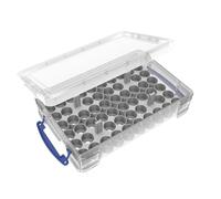 Feldherr Conjunto de Estante para Pinturas Compatible con Cajas de 4l Realmente útiles - 56 Botes de Pintura Citadel (18 ml / 24 ml), Color:Grey, Really Useful Boxes:Box 4 l Included