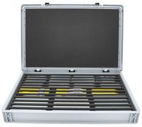 Feldherr Eurobox 60 x 40 cm Set para modelismo ferroviario - Escala N - 12 Compartimentos con Inserto de Espuma para Almacenamiento Vertical y Transporte Compacto de locomotoras y vagones