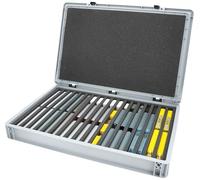 Feldherr Eurobox 60 x 40 cm Set para modelismo ferroviario - Escala N - 18 Compartimentos con Inserto de Espuma para Almacenamiento Vertical - solución compacta para locomotoras y vagones