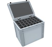 Feldherr Eurobox Set para miniaturas de Mesa - Caja apilable de Almacenamiento y Transporte con Inserciones de Espuma para 168 Figuras - Almacenamiento Seguro y protección Duradera