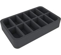 Feldherr HSMECP050BO Bandeja de Espuma Half-Size de 50 mm con 12 Compartimentos