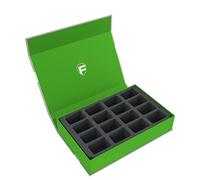 Feldherr Magnetic Box Verde es Compatible con 16 miniaturas del Blood Bowl - Edición 2016