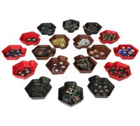 Feldherr Shell Juego de Bandeja de fichas Compatible con Resident Evil: El Juego de Mesa - 18 Soportes para fichas para ordenar fichas, Dados y pequeño Material de Juego en el Tablero de Mesa