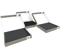 Feldherr Storage Box FSLB040 para Modelos de locomotoras, vagones y vehículos - 10 Ranuras para Ancho Z - Vertical, Amount:3 pcs.
