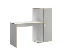Feldmann-Wohnen Pinio Mesa Infantil 160x53x128cm 1 Puerta Blanco/Gris Trüffe
