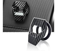FELEA Cubierta del Botón De Arranque del Coche, para Macan 2014-2019 2020 2021 2022 Cubierta del Interruptor de Encendido, Botón de Arranque del Coche,Carbon Fiber