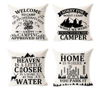 FELENIW Paquete de 4 Heaven is A Little Closer in A Home is Where You Park It Cita divertida Deer Mountain El mejor regalo para acampar, viajar,