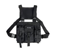 Felenny Chaleco táctico con bandolera para hombres con varios bolsillos, bolsa de bandolera para airsoft, chaqueta de carrera, arnés de combate, bolsa de bandolera para radio, bolsa táctica militar
