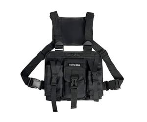 Felenny Chaleco táctico con bandolera para hombres con varios bolsillos, bolsa de bandolera para airsoft, chaqueta de carrera, arnés de combate, bolsa de bandolera para radio, bolsa táctica militar