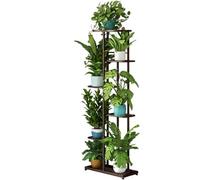Felenny Soporte para plantas de interior, 6 niveles, estante alto de 7 niveles, estante para plantas de interior y exterior, estante de exhibición de esquina, soporte para macetas, estantes de metal