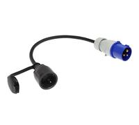 feletec Adaptador CEE a Enchufe Schuko 35 cm - Cable para Autocaravana, Camping y Caravana - IP44, H07RN-F 3G2,5, 230V/16A