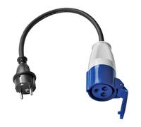 feletec Adaptador CEE Schuko a Enchufe CEE 35 cm - Cable para Autocaravana, Camping y Caravana - IP44, H07RN-F 3G2,5, 230V/16A