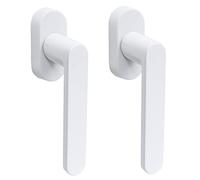 FELGNER Juego de 2 manillas para ventana Sevilla en color blanco, pomo giratorio resistente a la corrosión, color blanco