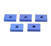 Felicafie 5 piezas M6 M8 T-Track Slider aleación de aluminio T-ranura tuerca carpintería mesa sierra taladro prensa azul ajuste la mayoría de mesas ranuradas en T 30 x 23 x 8 mm para proyectos de