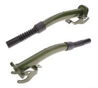 Felicafie Bomba de tambor de aceite de metal con boquilla de pico de pato y tapa de presión, boquilla flexible para tambor de 20 L, herramienta de reabastecimiento de combustible a prueba de fugas