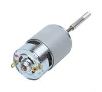 Felicafie DC 12V 775 Motor eléctrico de eje largo Construcción de metal para aplicaciones de ventilador eléctrico y herramientas eléctricas en proyectos de taller y jardín