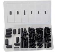 Felicafie Juego de 80 cubiertas de goma para polvo, 6 tamaños, sellado negro para herramientas de aspiradora, surtido protector flexible con estuches de almacenamiento, kit de sellado a prueba de