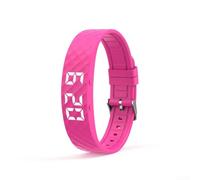 Felicafie Pulsera inteligente de vibración con 8 alertas personalizadas, IP65 resistente al agua, 45 días en espera, contador de pasos para deportes y uso diario (rojo rosa)