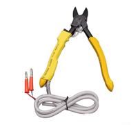 Felicafie Tijeras eléctricas de calefacción HT200/HT180 con temperatura ajustable y cuchillas de acero al carbono de alto rendimiento para un corte preciso de plástico (amarillo)