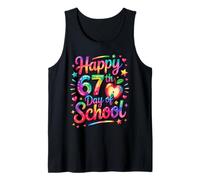 Felices 67 días de Escuela Meme100.o día de Escuela Tie Dye Camiseta sin Mangas
