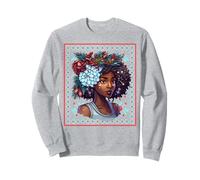 Felices Fiestas Melanina Navidad Negro Mrs. Claus Mujeres Niña Sudadera
