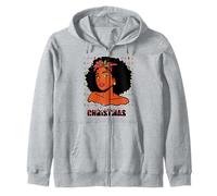 Felices Fiestas Melanina Navidad Negro Mrs. Claus Mujeres Niña Sudadera con Capucha