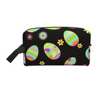 Felices Pascuas Coloridos Huevos De Pascua, Bolsa de Maquillaje Bolsa de cosméticos Bolsa de artículos de tocador de Viaje portátil Organizador de Bolsa de Maquillaje