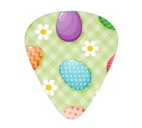 Felices Pascuas Huevos de Pascua coloridos,12 púas de guitarra, 3 grosores diferentes para guitarra acústica, bajo y ukelele