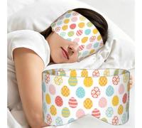 ¡Felices Pascuas! Huevos de Pascua coloridos, Antifaz para dormir, ideal para el hogar, viajes y trabajo por turnos. Cubre completamente los ojos y bloquea la luz.