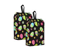 ¡Felices Pascuas! Huevos de Pascua Coloridos， Bolsas de Viaje para Zapatos (Paquete de 2), Bolsas Impermeables para Guardar Zapatos, Organizador de Zapatos para Viajes y hogar.