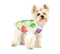 Felices Pascuas Huevos de Pascua Coloridos,Camiseta de algodón sin Mangas para Mascotas, Chaleco Transpirable, Suave y elástico para Cachorros,L