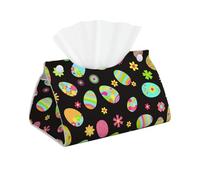 Felices Pascuas Huevos de Pascua Coloridos, Funda para Caja de pañuelos con Cierre, Reutilizable, Decorativa para baño, Sala de Estar, Dormitorio, Oficina y Coche.