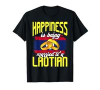 Felicidad Casada con un diseño laosiano Camiseta