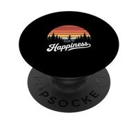 Felicidad Divertida Corriendo a través del Atardecer PopSockets PopGrip Adhesivo