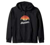 Felicidad Divertida Corriendo a través del Atardecer Sudadera con Capucha