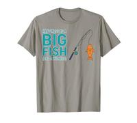 Felicidad es un pez Grande y un Testigo Divertido gráfico de Pesca Camiseta