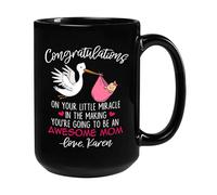 Felicidades, Vas A Ser Un Tazón De Café Novedad Tazas De Regalo Cerámica Tazas Té Regalos Novedosos Para Navidad Amigos Familiares 330Ml