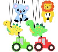 Felicify Collar Mordedor, 6PCS Collar Mordedor de Silicona, Mordedor Autismo, Collar de Masticación, Colgante para Masticar, Juguetes sensoriales para Niños y Adultos con Autismo TDAH ADHD (C)