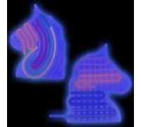 Felicify Sensory Activity Board, 2PCS Luminoso Tablero Sensorial de Silicona, Tabla de Actividad Sensorial con 22 Cuerdas, Doble Cara Fidget Toys, Juguete Sensorial para TDAH y Autismo (Unicornio)