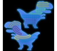 Felicify Sensory Activity Board, 2PCS Luminoso Tablero Sensorial de Silicona, Tabla de Actividad Sensorial con 22 Cuerdas, Doble Cara Fidget Toys, Juguete Sensorial para TDAH y Autismo (Dinosaurio)