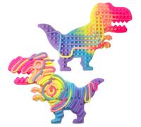 Felicify Sensory Activity Board, Tablero Sensorial de Silicona, Tabla de Actividad Sensorial con 11 Cuerdas, Doble Cara Fidget Toys, Juguete Sensorial para TDAH y Autismo (M-Dinosaurio)